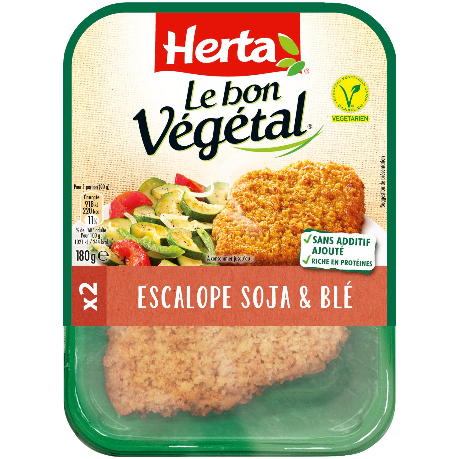 2 Escalopes Soja & Blé "Le bon Végétal"